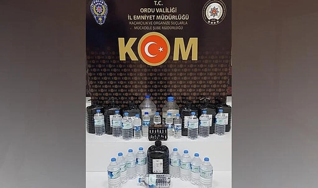Ordu'da kaçak ve sahte içki operasyonunda 2 şüpheli yakalandı