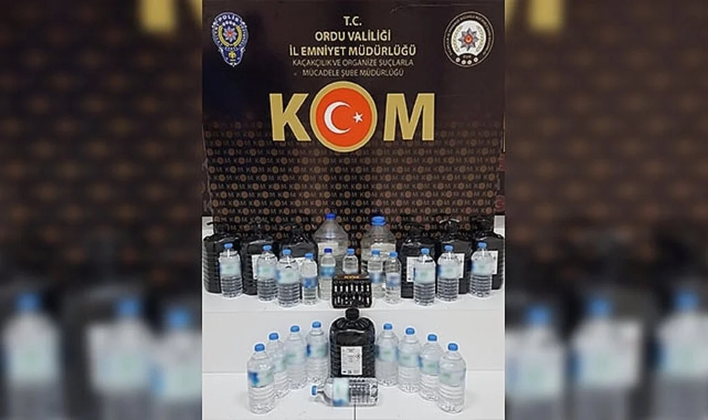 Ordu’da sahte alkollü içki operasyonu
