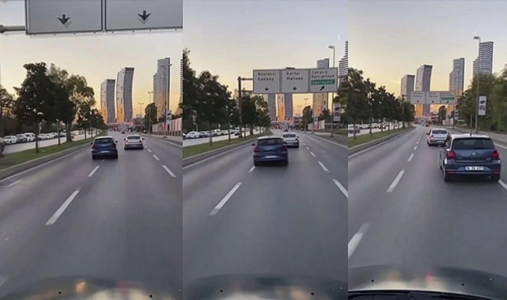 Pendik’te sosyal medyada beğeni uğruna trafiği tehlikeye atarak zik zaklar çizdiler