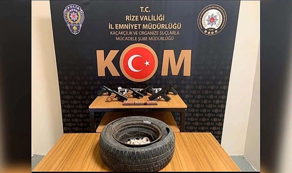 Rize'de silah kaçakçılığı operasyonu: 3 gözaltı
