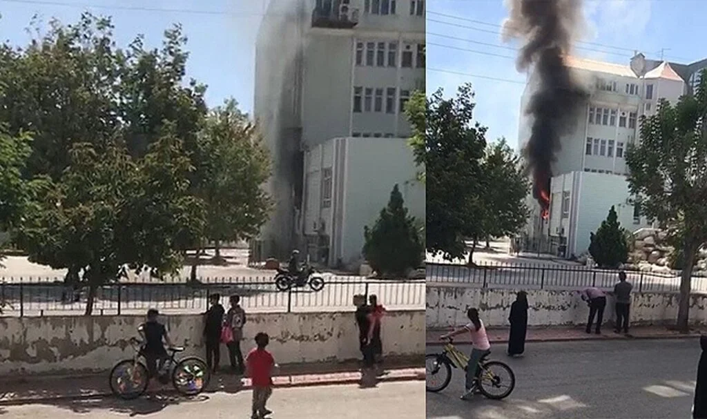 Sağlık merkezinde yangın paniği