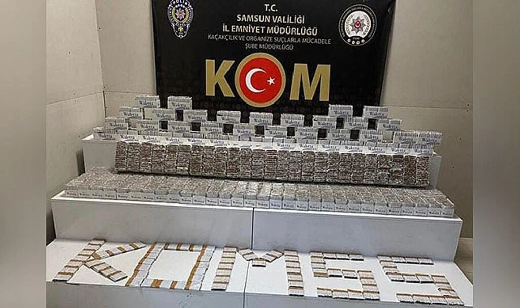 Samsun'da 48 bin dal doldurulmuş makaron ele geçirildi