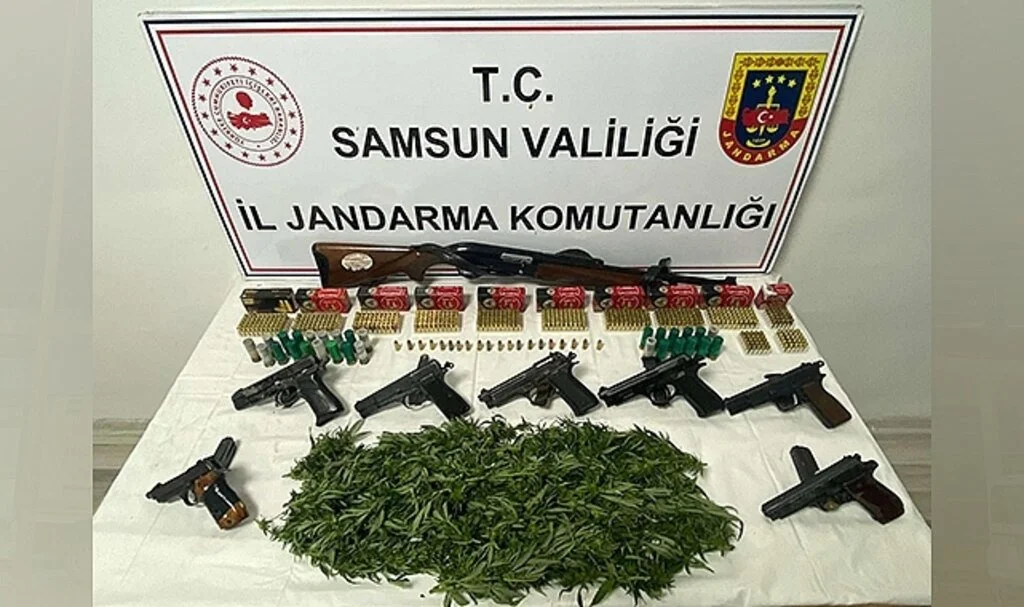 Samsun'da ikametinde uyuşturucu ve silah bulunan şüpheliye adli kontrol