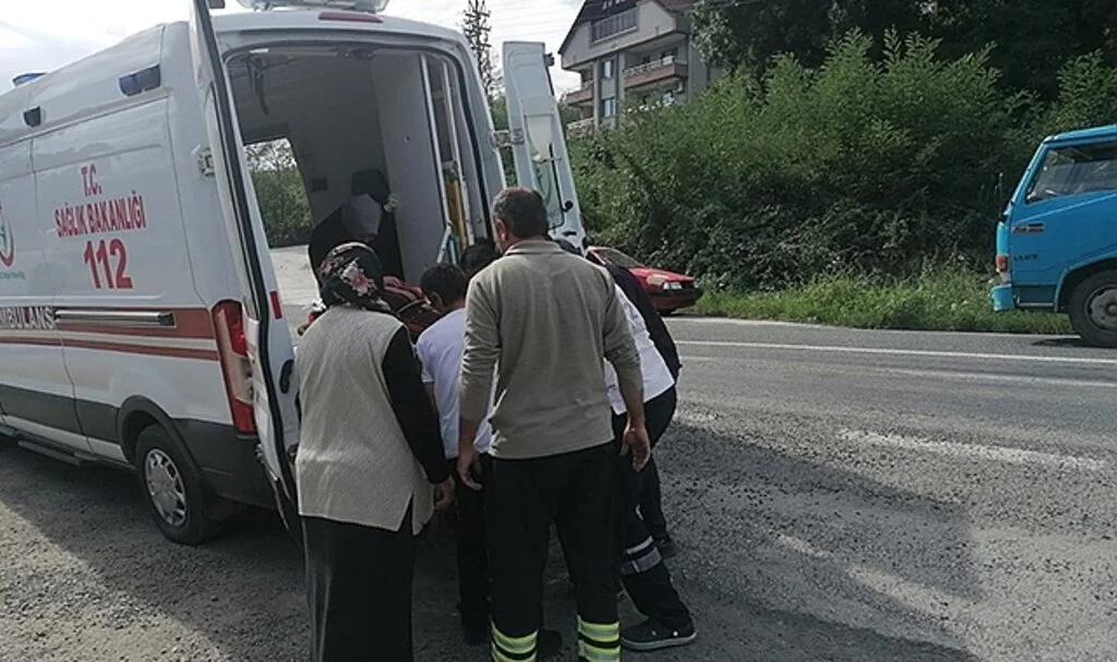 Samsun'da kadına Çarpıp kaçtı 