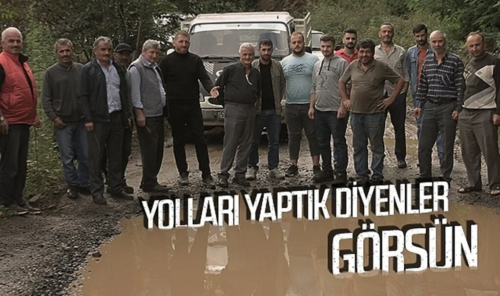 Samsun'da köylüler Büyükşehir'e yol tepkisini böyle gösterdi :"Yolları yaptık diyenler görsün"