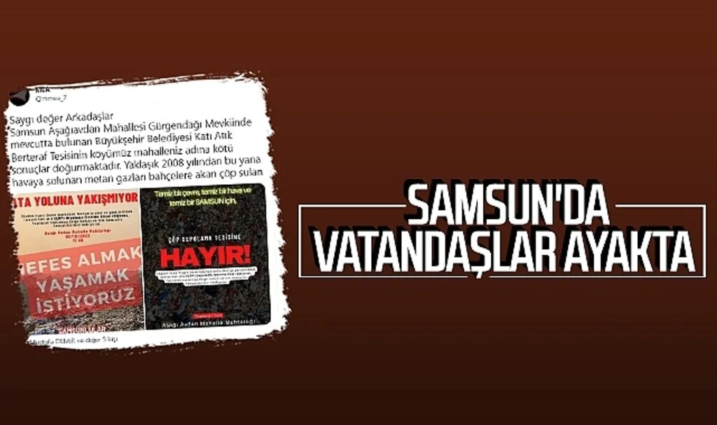 Samsun'da vatandaşlar ayakta