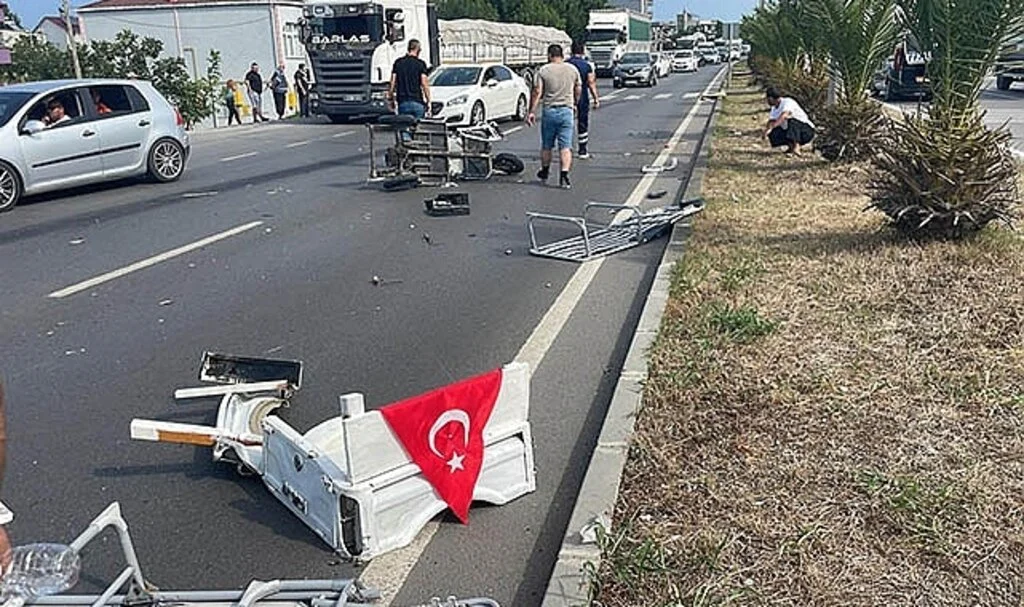 Samsun'da zincirleme trafik kazası: 1 yaralı