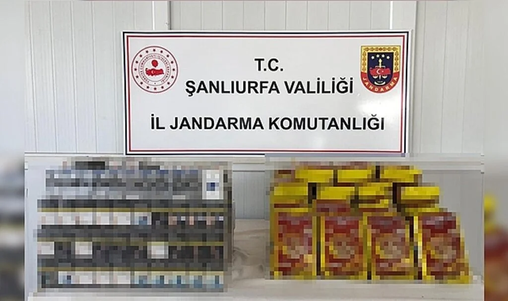 Şanlıurfa’da gümrük kaçağı sigara ve çay ele geçirildi