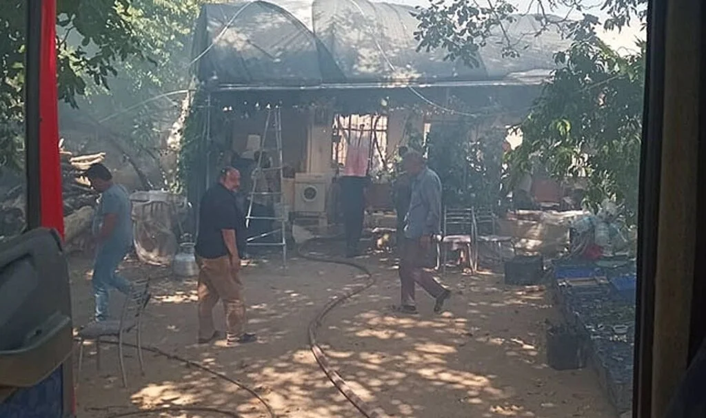 Serada korkutan yangın
