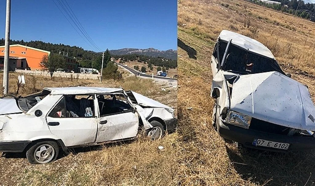 Seydikemer’de otomobil şarampole devrildi: 4 yaralı