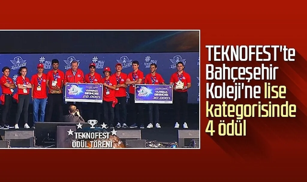 TEKNOFEST'te Bahçeşehir Koleji'ne lise kategorisinde 4 ödül
