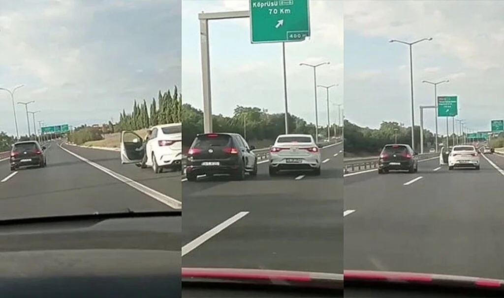 TEM otoyolunda trafik canavarı kamerada