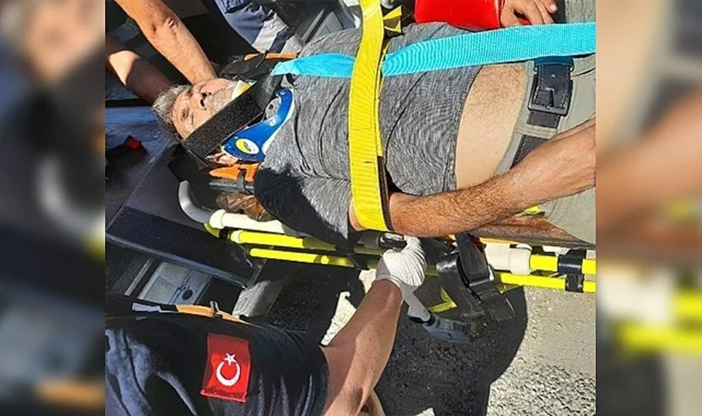 Trenin çarptığı kişi ağır yaralandı