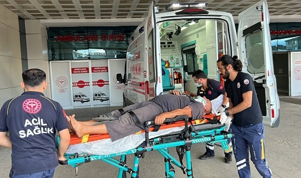 Ukraynalı tır şoförü hastanelik oldu