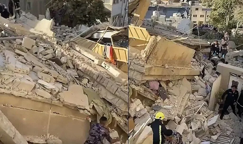 Ürdün'de bina çöktü: 1 ölü, 11 yaralı