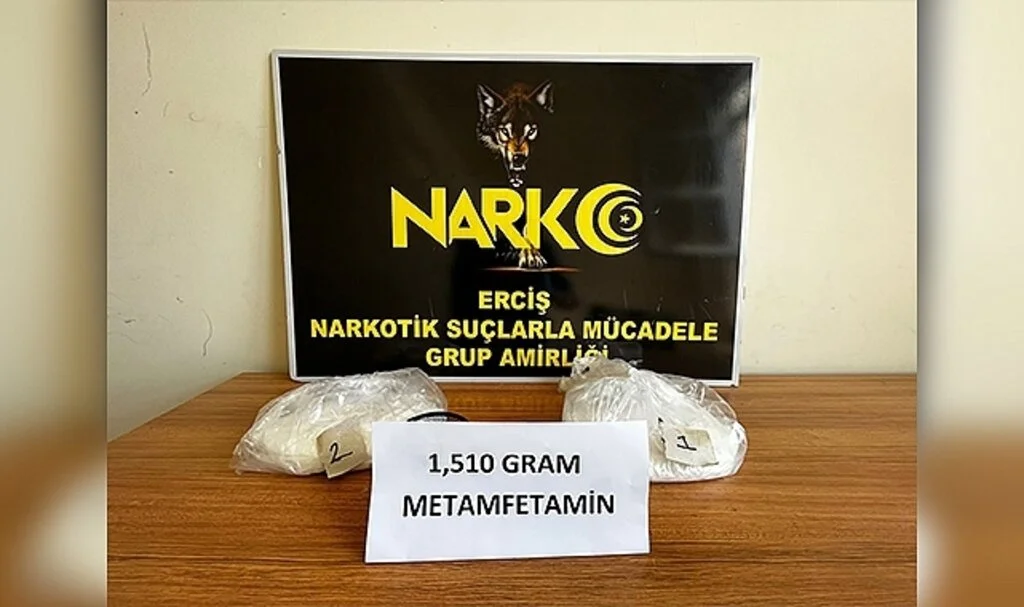 Van’da 1 kilo 510 gram metamfetamin ele geçirildi