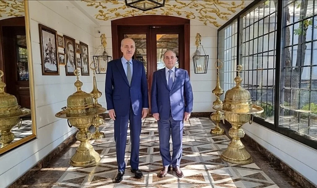 AK Parti Genel Başkanvekili Kurtulmuş, Yeni Azerbaycan Partisi Genel Başkanvekili Budagov ile görüştü