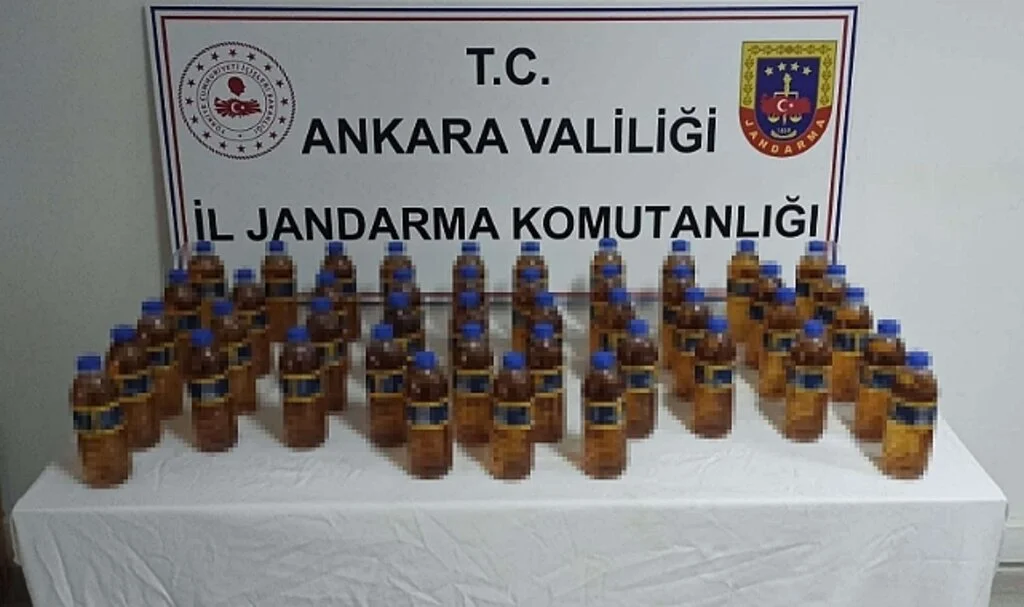 Ankara’da 25 litre sahte içki ele geçirildi