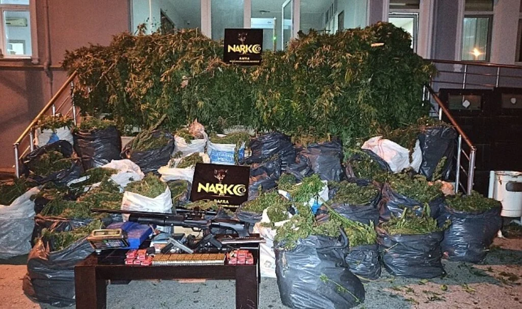 Bafra’da 1 ton 200 kilo Hint keneviri ve 300 kilo kubar esrar ele geçirildi