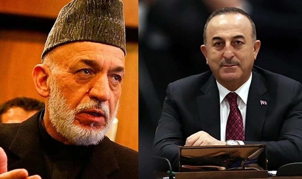 Bakan Çavuşoğlu, Afganistan eski Cumhurbaşkanı Hamid Karzai ile görüştü