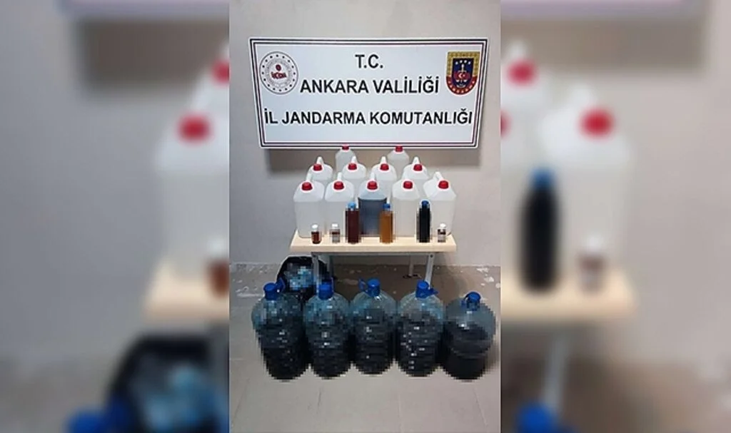 Başkentte 105 litreyi aşkın sahte alkol ele geçirildi