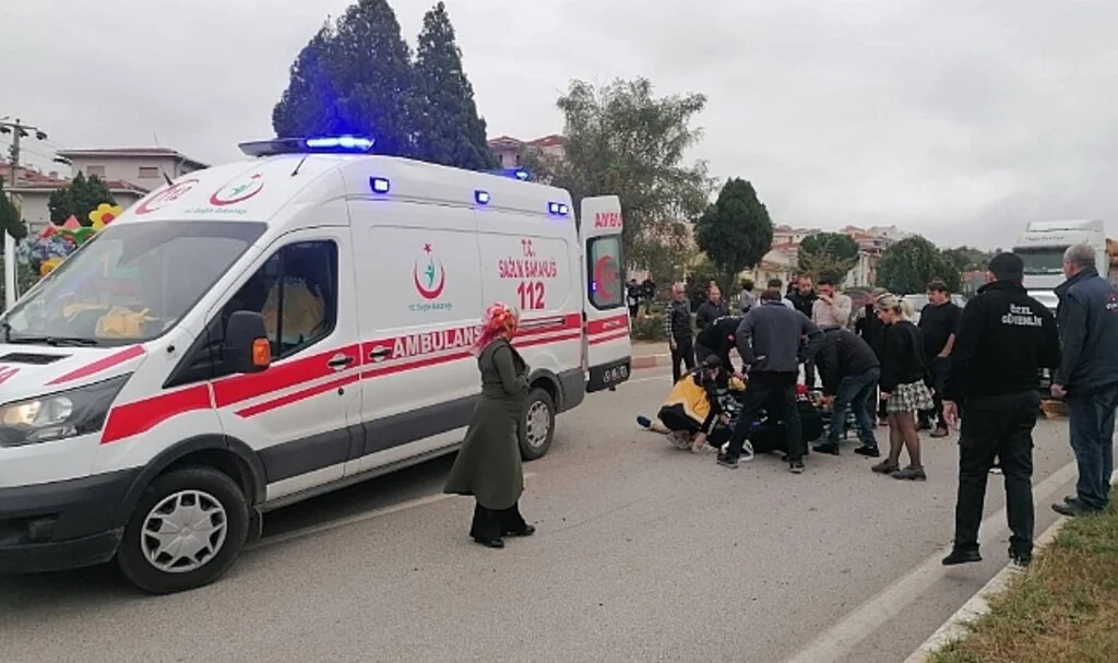 Çan’da yolun karşısına geçen yayaya otomobil çarptı