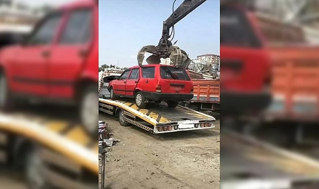 Çekici ile çaldıkları otomobili parçalayan şüpheliler yakalandı