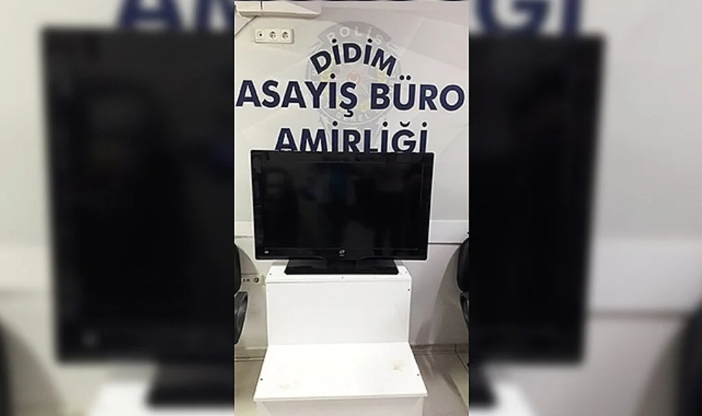 Didim’deki televizyon hırsızları polis engeline takıldı