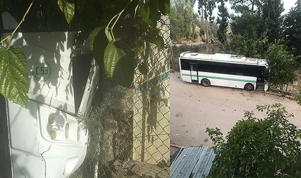 El freni çekilmeyen toplu taşıma aracı mezarlığa girdi
