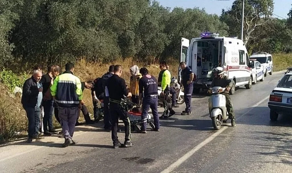 Erdek'te motosiklet kazası 1 kişi yaralı