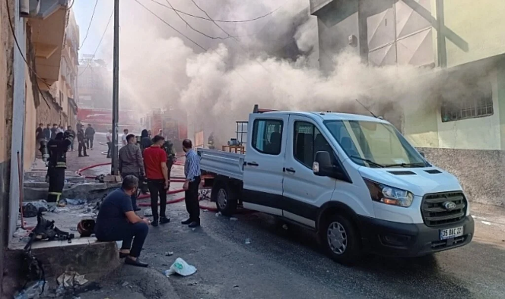 Gaziantep'te iplik atölyesinde yangın