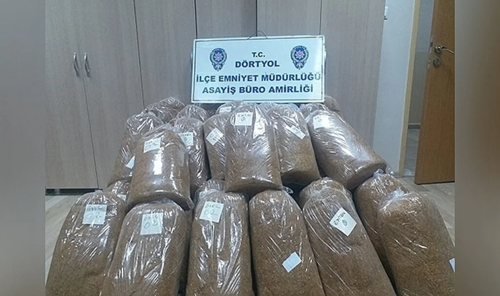 Hatay’da 435 kilo kaçak tütün ele geçirildi