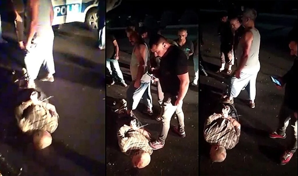 Hırsızlık şüphelisinin elini kolunu bağlayıp polise teslim ettiler