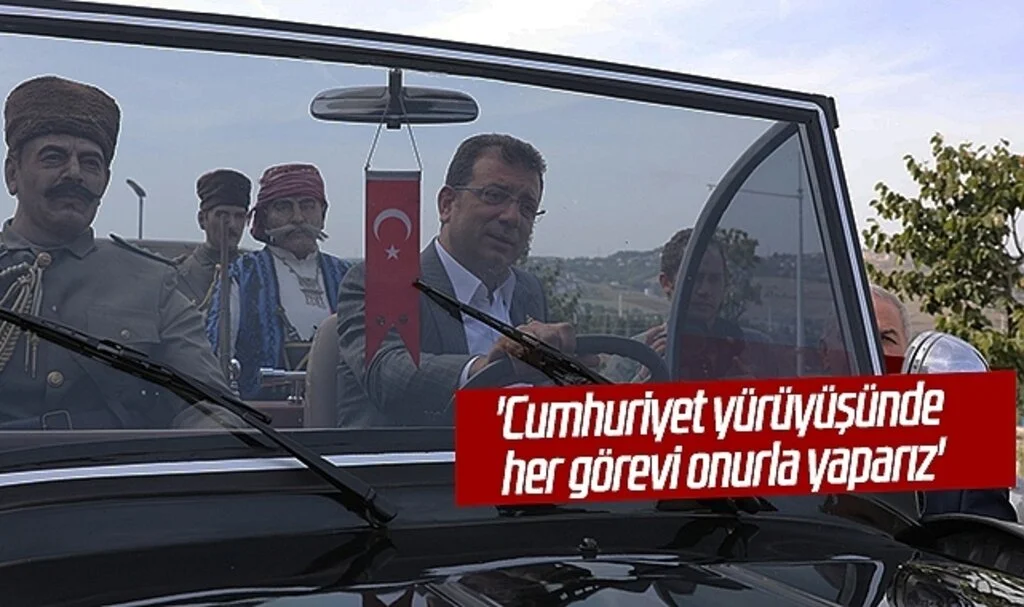 İBB Başkanı Ekrem İmamoğlu: 'Cumhuriyet yürüyüşünde her görevi onurla yaparız'
