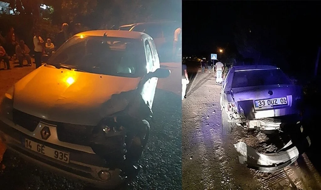 İki otomobilin çarpıştığı kazada 3 kişi yaralandı