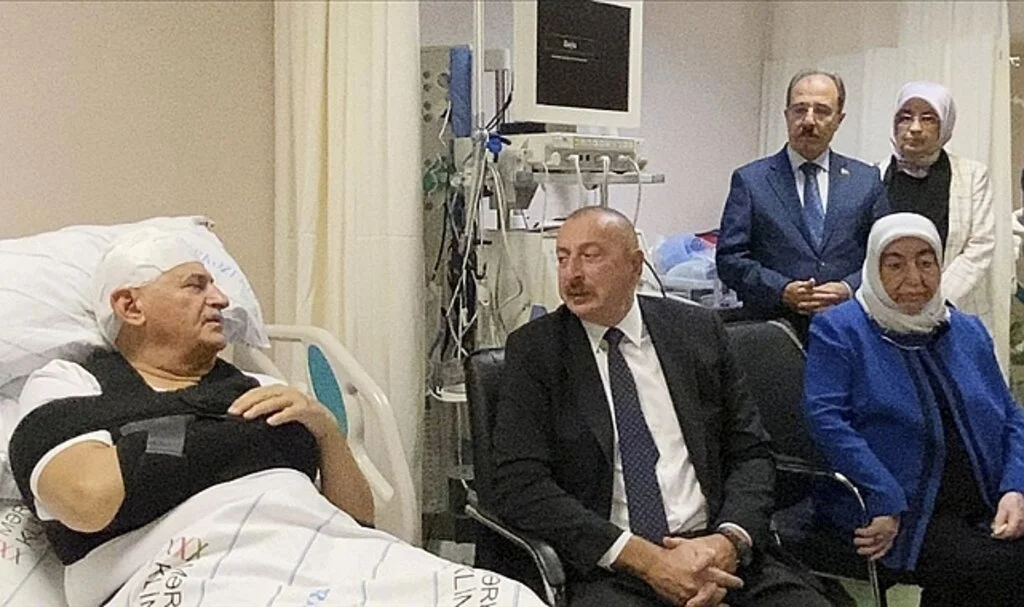 İlham Aliyev, Binali Yıldırım'a geçmiş olsun ziyaretinde bulundu