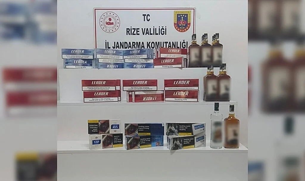 Jandarmadan kaçak içki ve sigara operasyonu: 3 gözaltı