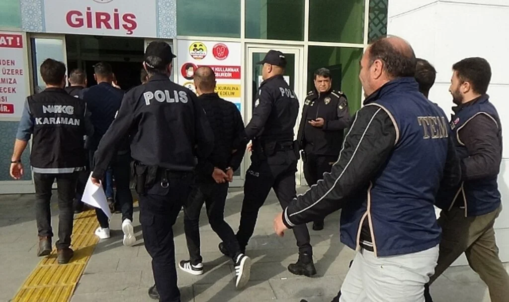 Karaman'daki suç örgütü operasyonunda 10 şüpheli tutuklama