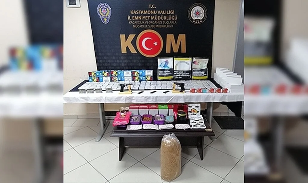 Kastamonu’da polis ekiplerinden kaçak tütün operasyonu