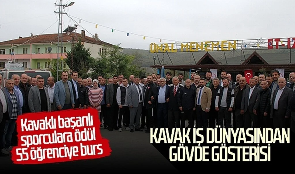 Kavak iş dünyasından gövde gösterisi! Kavaklı başarılı sporculara ödül 55 öğrenciye burs
