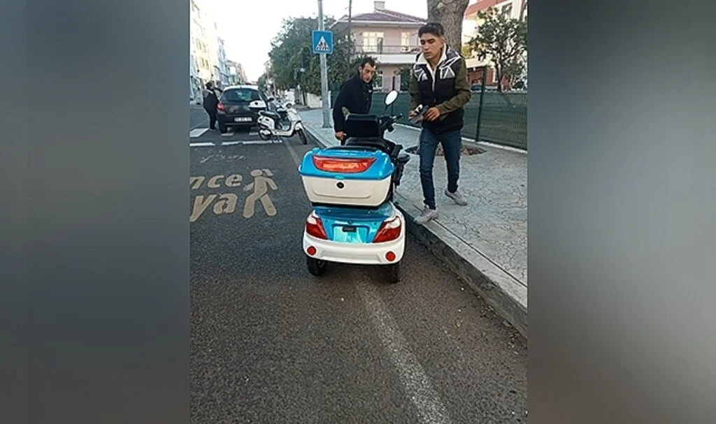Konteynıra çarpan yaşlı kadın yaralandı