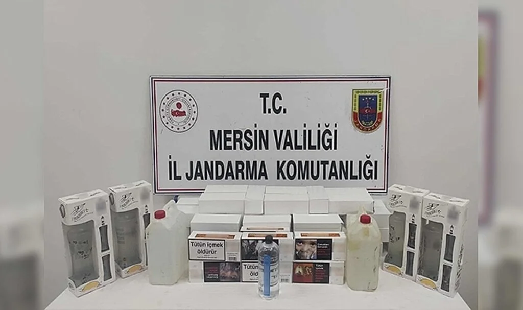 Mersin'de sahte içki ve sigara kaçakçılığı operasyonu: 3 gözaltı