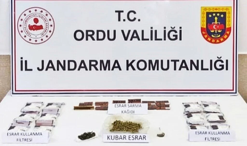 Ordu’da uyuşturucu operasyonunda 1 kişi tutuklandı