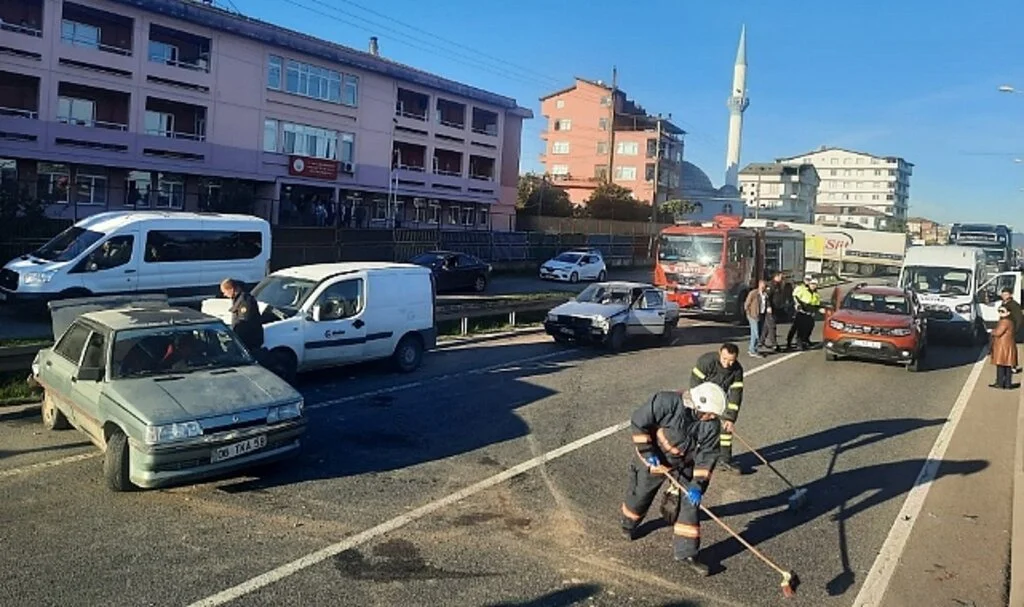 Ordu’da zincirleme trafik kazası: 1 yaralı