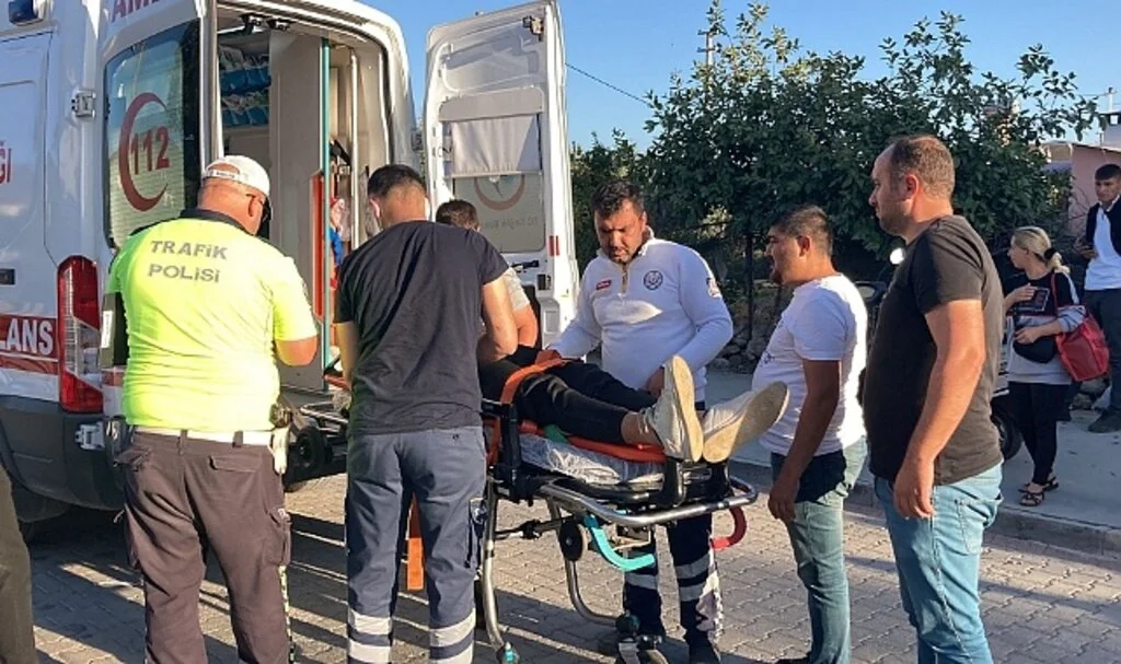 Otomobile arkadan çarpan motosikletin sürücüsü yaralandı