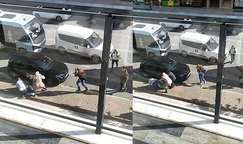 Pendik'te minibüs şoförü ile yolcu arasındaki kavga kamerada