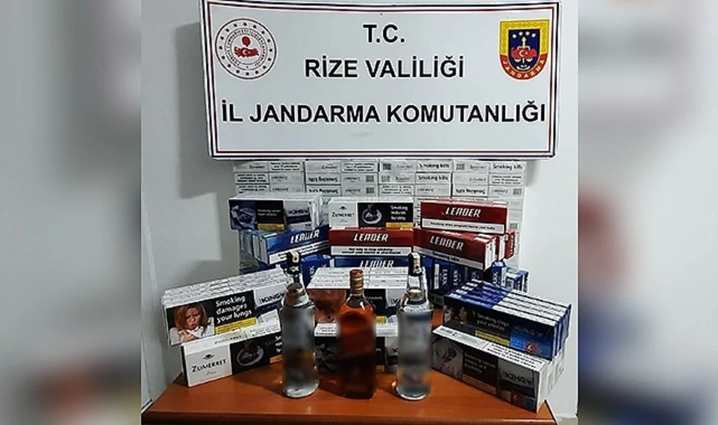 Rize'de 'kaçak içki ve sigara' operasyonu