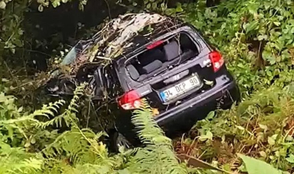 Rize'de otomobil uçuruma yuvarlandı: 1 yaralı