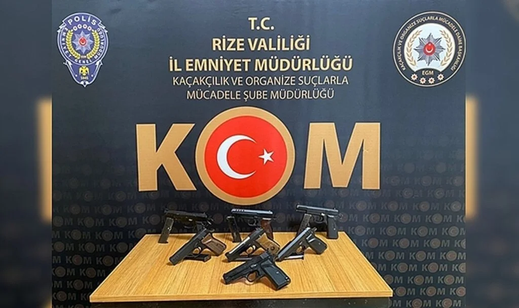 Rize'de silah kaçakçılığı operasyonu