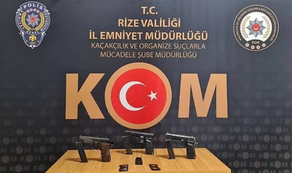 Rize'de silah kaçakçılığı operasyonu: 2 gözaltı